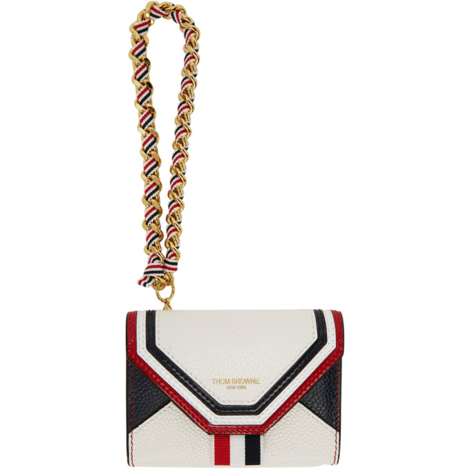 THOM BROWNE THOM BROWNE WHITE ENVELOPE CARD HOLDER