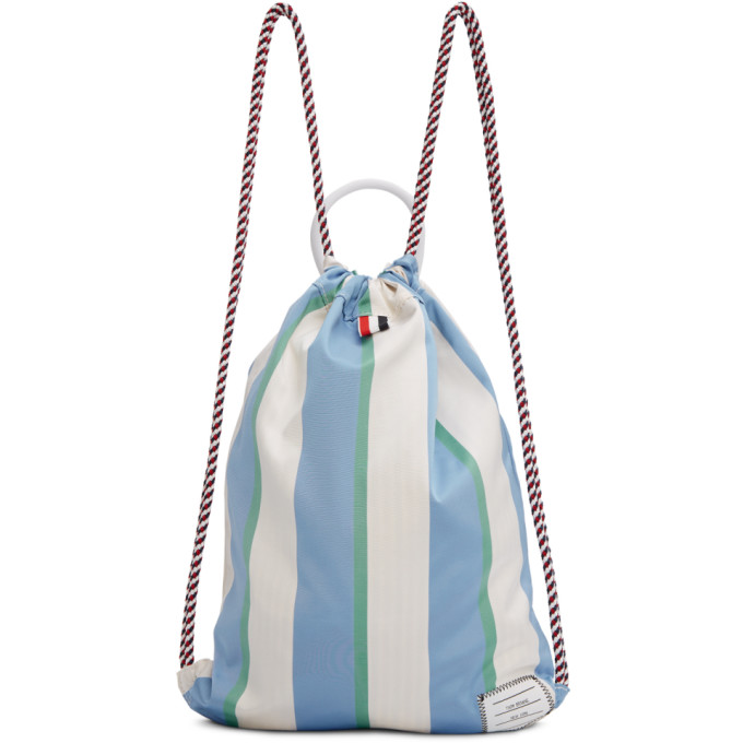 THOM BROWNE THOM BROWNE TRIcolour STRIPE DRAWCORD BACKPACK