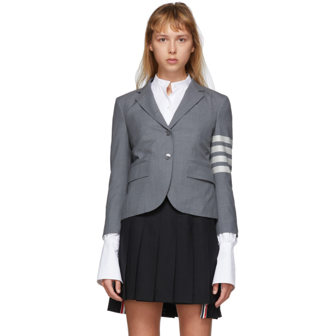 Thom Browne Grey Classic 4-Bar Blazer