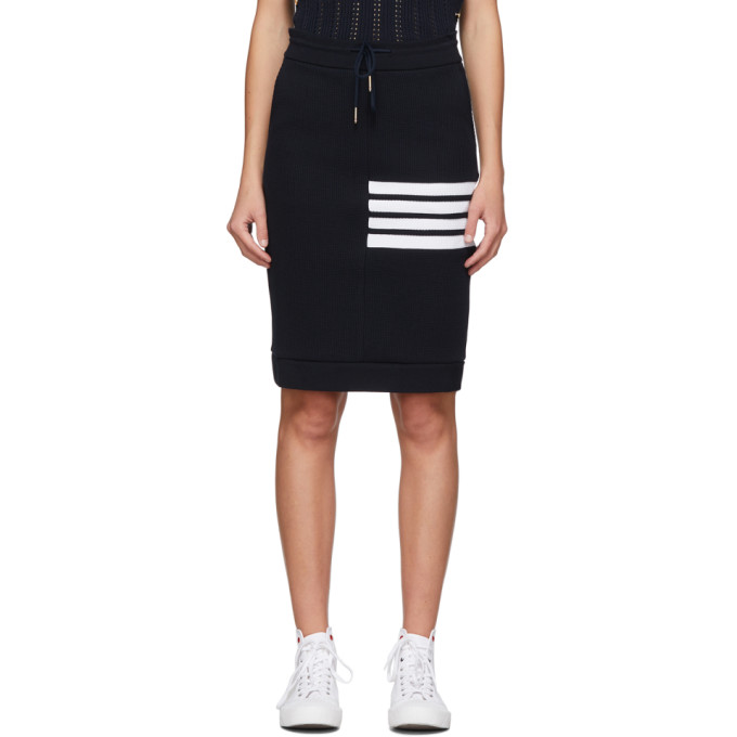 THOM BROWNE THOM BROWNE NAVY 4-BAR SACK SKIRT
