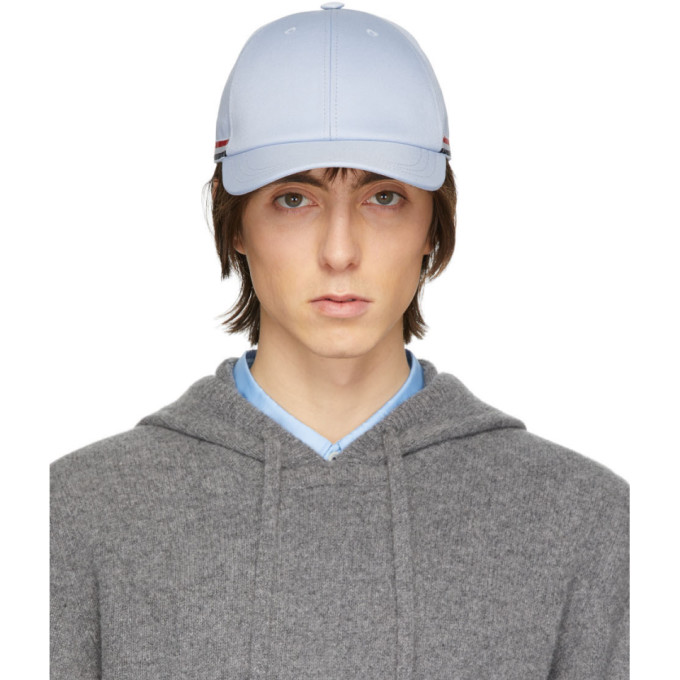 Thom Browne Cotton Baseball Cap In 450 Blue
