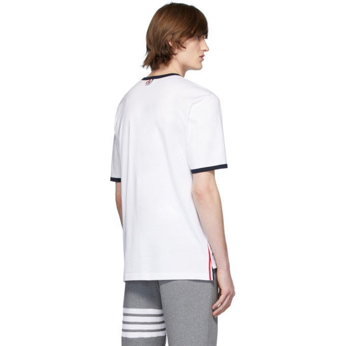 THOM BROWNE THOM BROWNE WHITE RINGER T-SHIRT