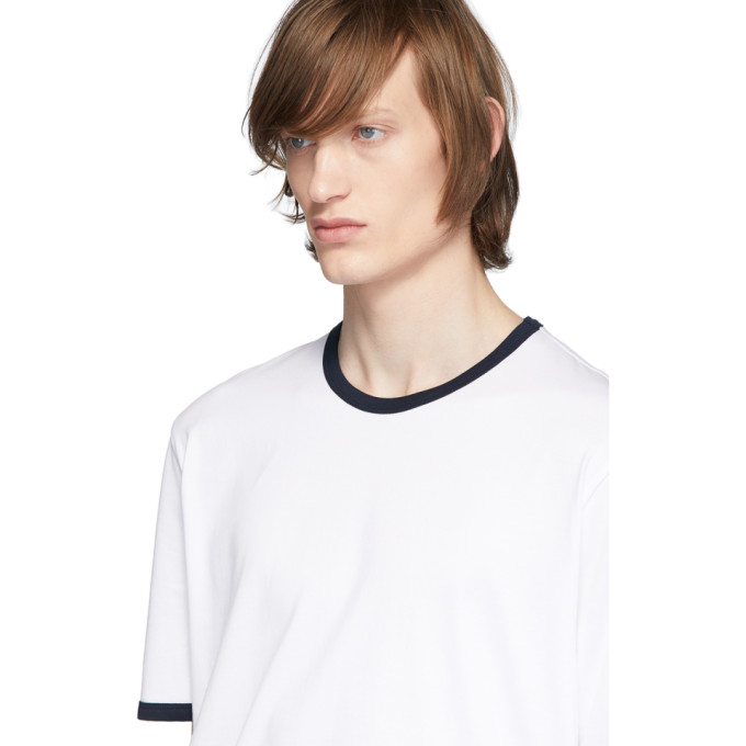 THOM BROWNE THOM BROWNE WHITE RINGER T-SHIRT