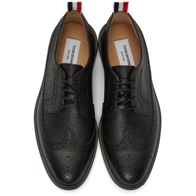 THOM BROWNE THOM BROWNE BLACK CLASSIC LONGWING BROGUES
