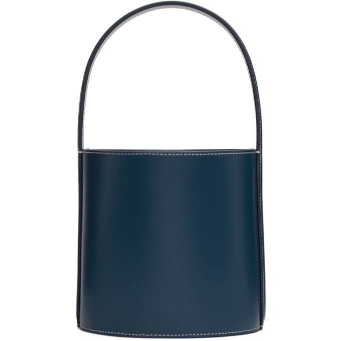 Staud Navy Bissett Bag In Majorca Blu