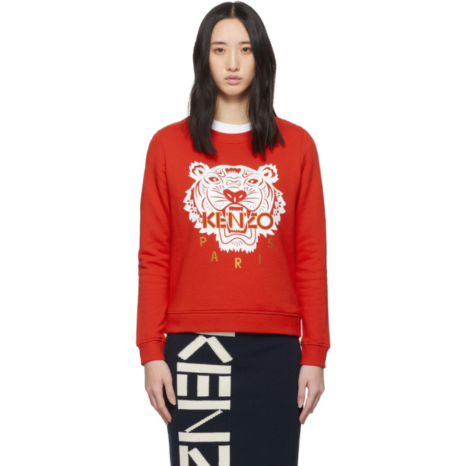 KENZO RED LIMITED EDITION CHINESE NEW YEAR CLASSIC TIGER SWEATSHIRT