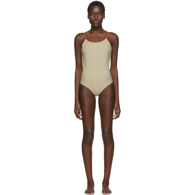 SSENSE Exclusive Beige One-Piece Swimsuit