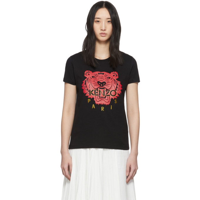 KENZO KENZO BLACK LIMITED EDITION CHINESE NEW YEAR CLASSIC TIGER T-SHIRT