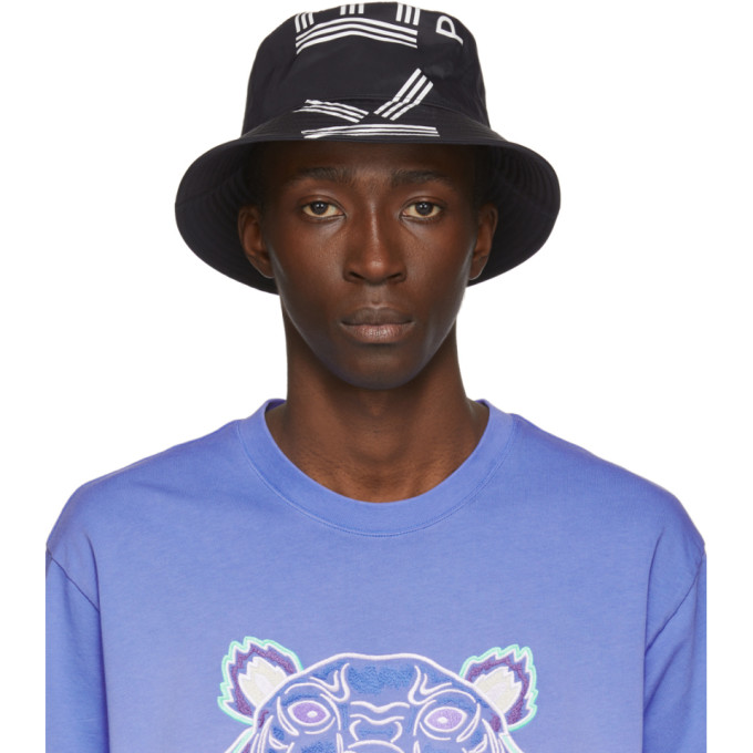 KENZO KENZO BLACK SPORT LOGO BUCKET HAT