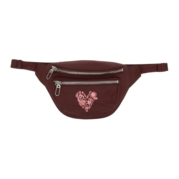 KENZO KENZO BURGUNDY LIMITED EDITION VALENTINES DAY MINI LUCKY STAR BELT BAG