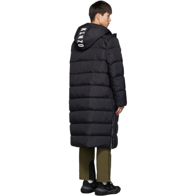 KENZO KENZO BLACK DOWN QUILTED CAPSULE EXPEDITION PUFFER COAT