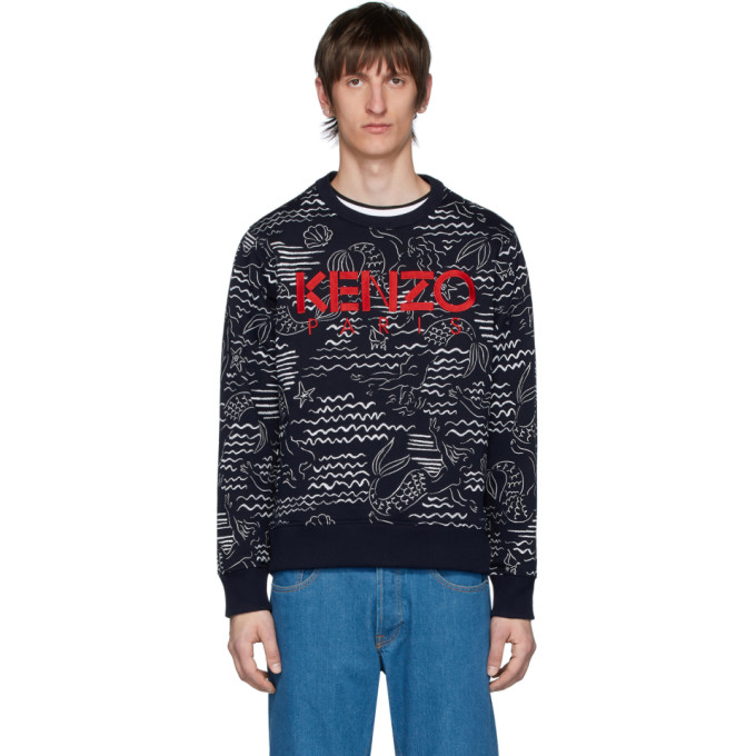 mens kenzo jumper navy