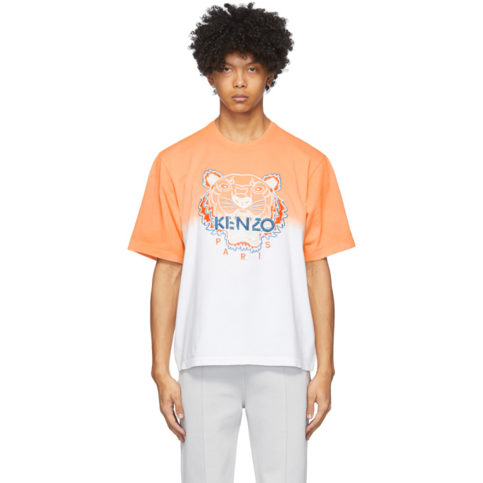 white and orange kenzo shirt