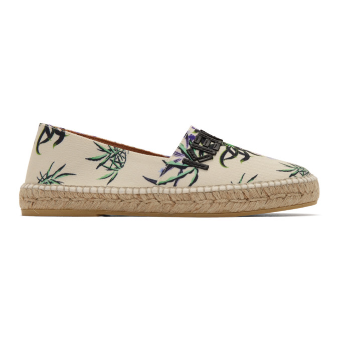 kenzo white leather espadrilles