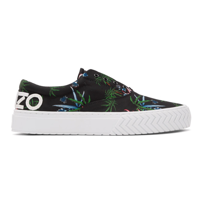 KENZO KENZO BLACK SEA LILY K-SKATE SNEAKERS