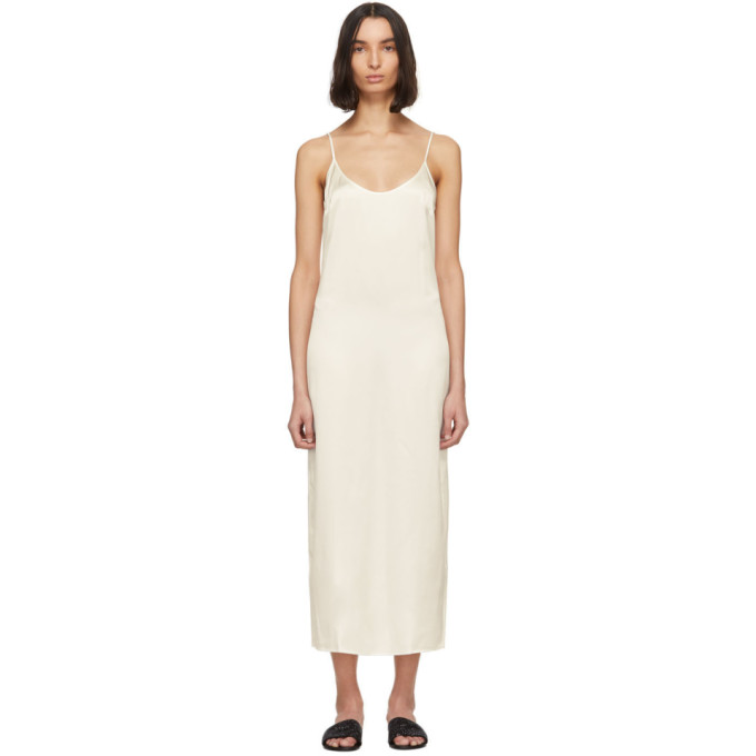 La Perla Offwhite Silk Slip Dress In 0031 Natura ModeSens