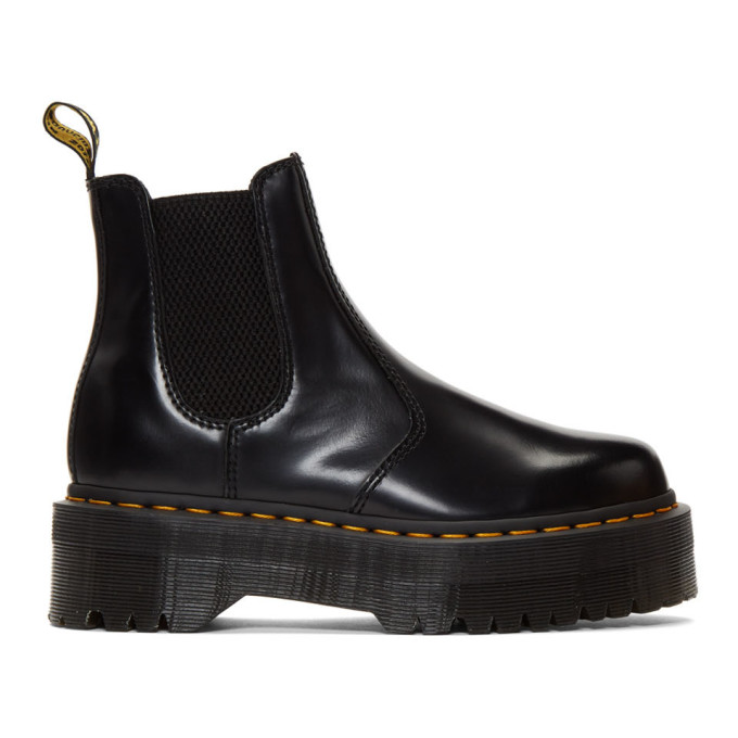 leather platform chelsea boots