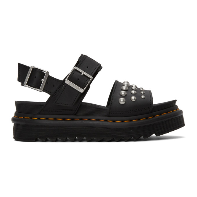 DR. MARTENS' Black Stud Voss Sandals