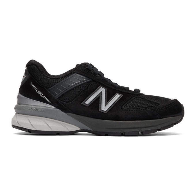 NEW BALANCE NEW BALANCE BLACK AND GREY MADE IN US 990V5 SNEAKERS