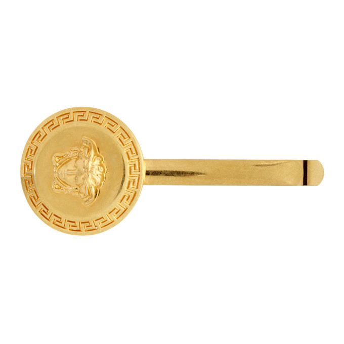 VERSACE GOLD MEDUSA HAIR CLIP