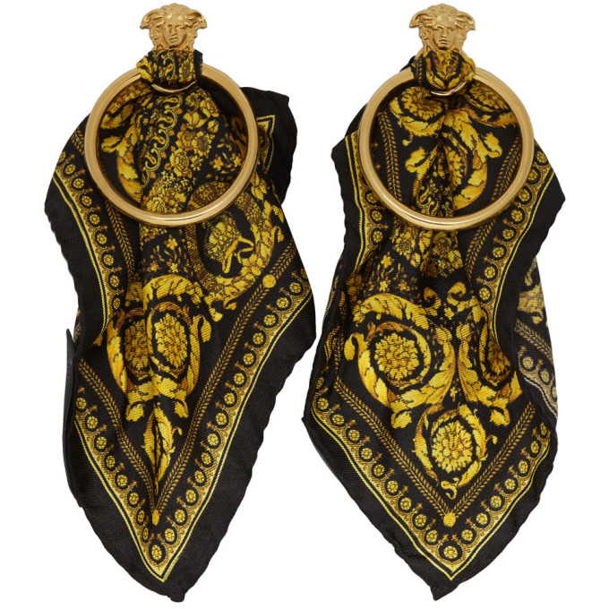 versace scarf earrings