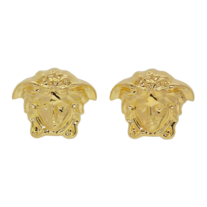Versace Gold Medusa Stud Earrings In D00o Gold