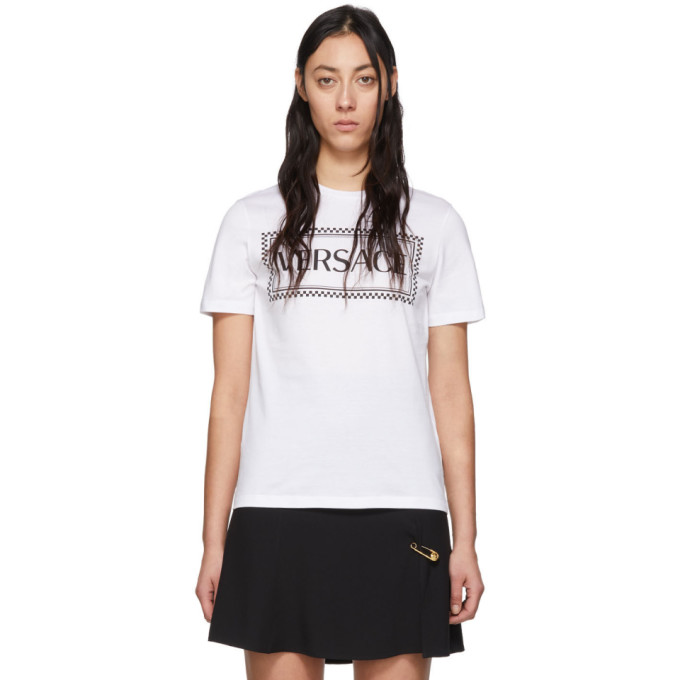 VERSACE WHITE 90'S LOGO T-SHIRT