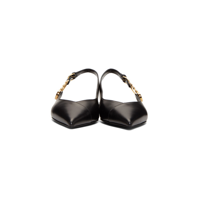 VERSACE VERSACE BLACK MEDUSA SAFETY PIN LOAFERS