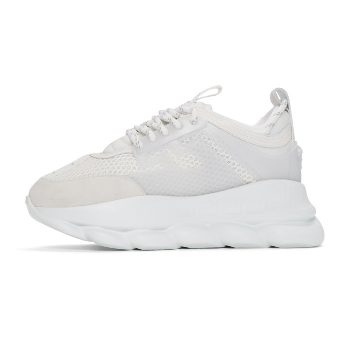 VERSACE VERSACE WHITE CHAIN REACTION SNEAKERS