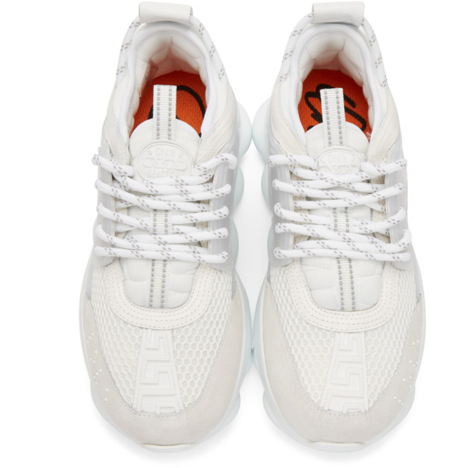 VERSACE VERSACE WHITE CHAIN REACTION SNEAKERS