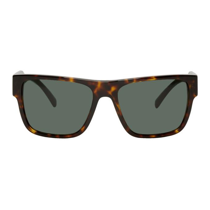 VERSACE VERSACE TORTOISESHELL VINTAGE LOGO SUNGLASSES