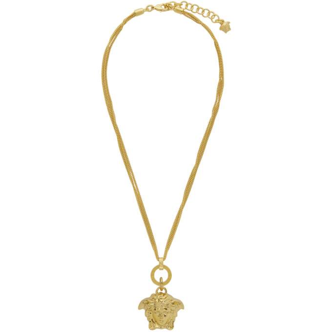 Versace Gold Palazzo Medusa Necklace In D00o Gold