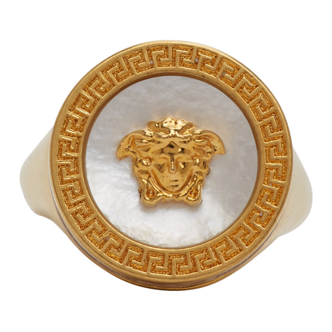 mother of pearl medusa ring