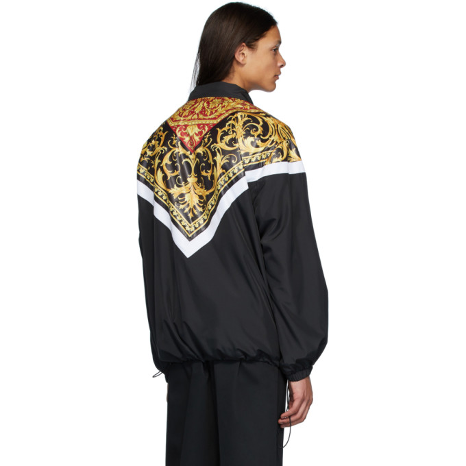 VERSACE VERSACE BLACK AND GOLD LE POP CLASSIQUE TRACK JACKET