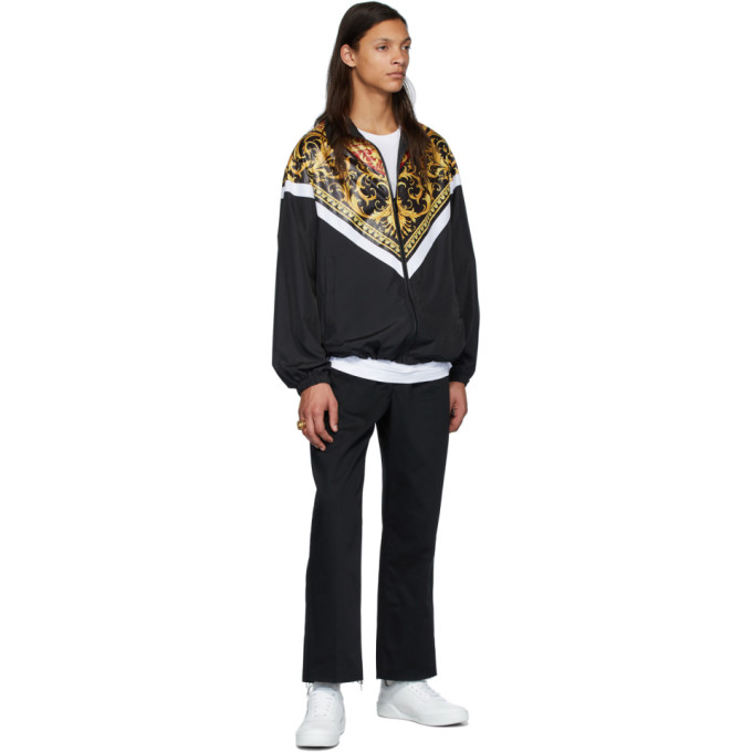 VERSACE VERSACE BLACK AND GOLD LE POP CLASSIQUE TRACK JACKET