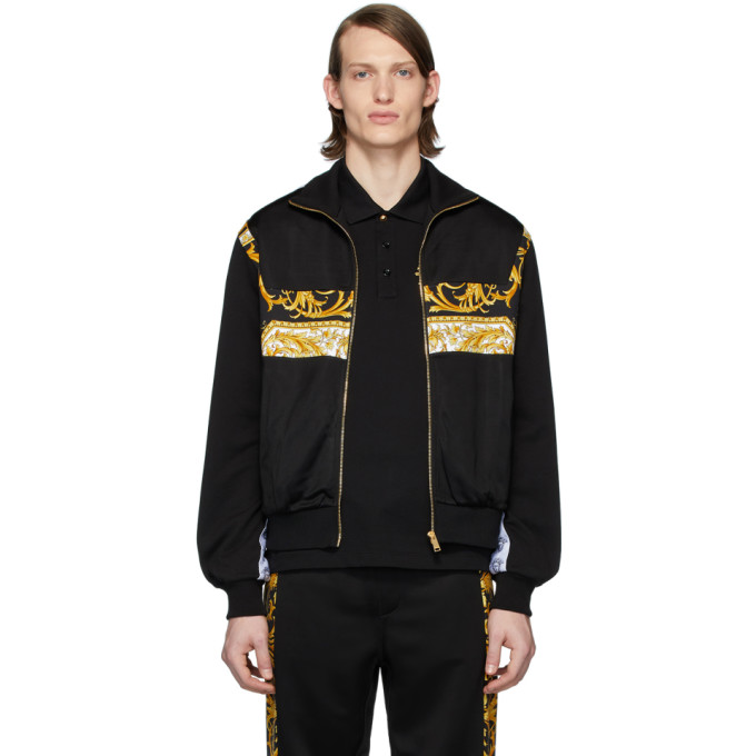 VERSACE VERSACE BLACK BAROCCO TRACK JACKET