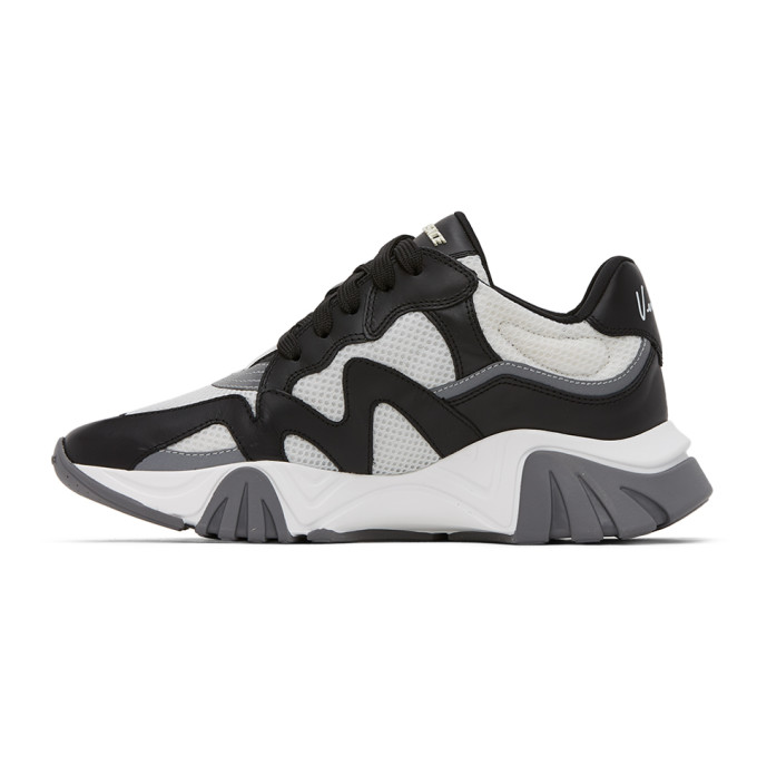 VERSACE WHITE & BLACK SQUALO SNEAKERS