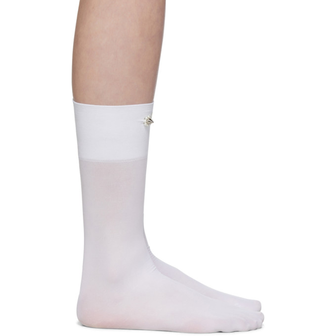 Simone Rocha White Embellished Ankle Socks