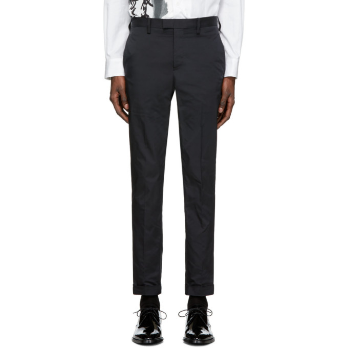 UNDERCOVER UNDERCOVER BLACK SLIM TROUSERS