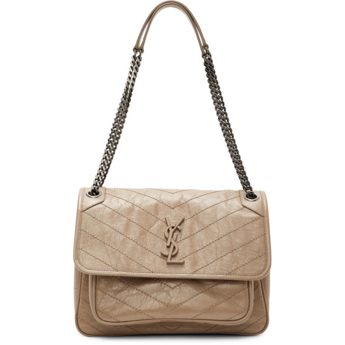 Saint Laurent Taupe Medium Niki Bag In 9956 Sand