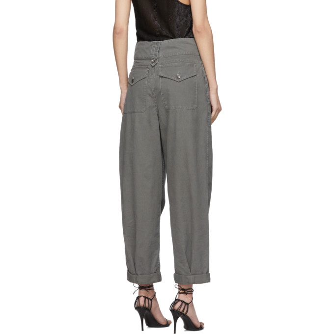 SAINT LAURENT SAINT LAURENT KHAKI ASYMMETRIC POCKET CARGO PANTS
