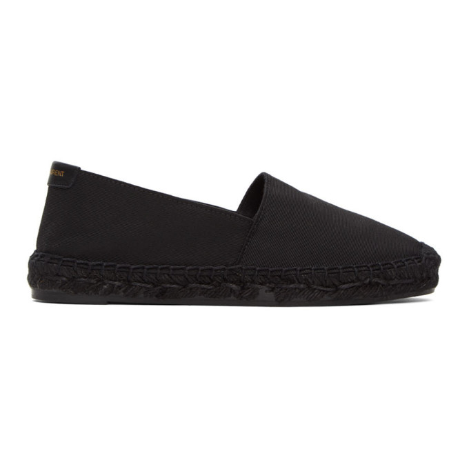 SAINT LAURENT SAINT LAURENT BLACK GROSGRAIN ESPADRILLES