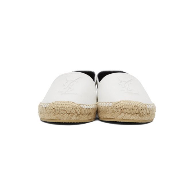 SAINT LAURENT SAINT LAURENT WHITE MONOGRAMME ESPADRILLES