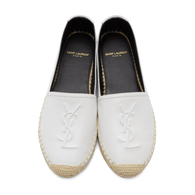 SAINT LAURENT SAINT LAURENT WHITE MONOGRAMME ESPADRILLES