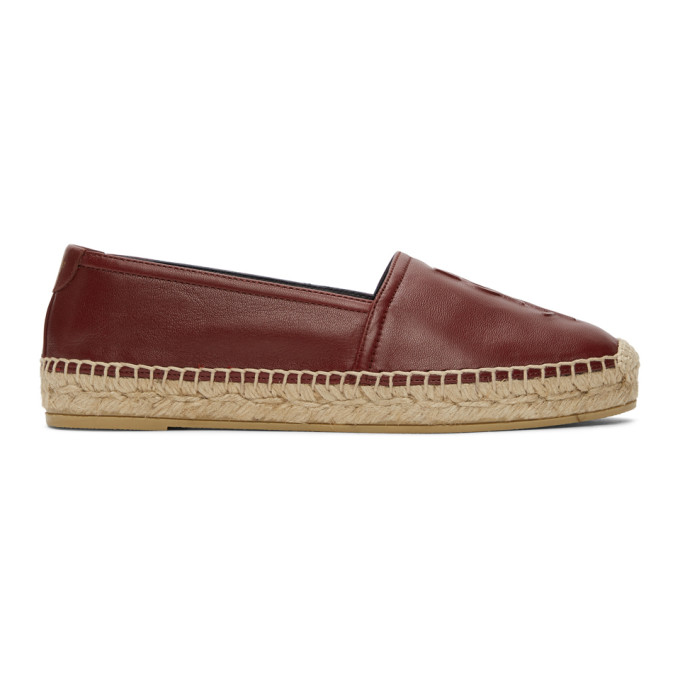 SAINT LAURENT SAINT LAURENT BURGUNDY MONOGRAMME ESPADRILLES