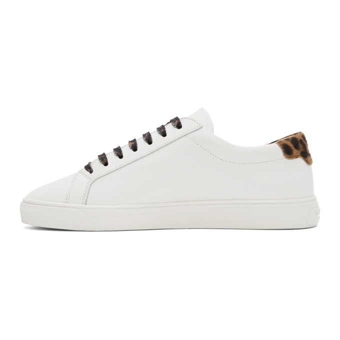 SAINT LAURENT SAINT LAURENT WHITE LEOPARD ANDY SNEAKERS