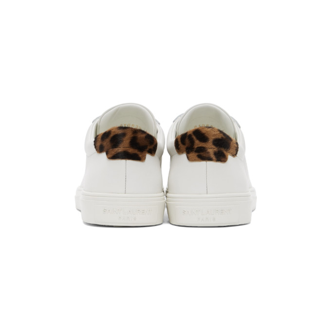 SAINT LAURENT SAINT LAURENT WHITE LEOPARD ANDY SNEAKERS