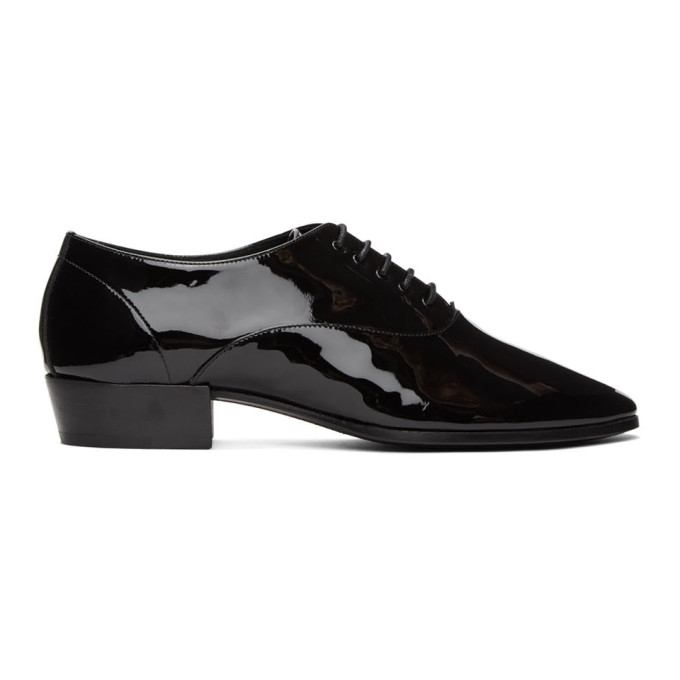 patent black oxford shoes