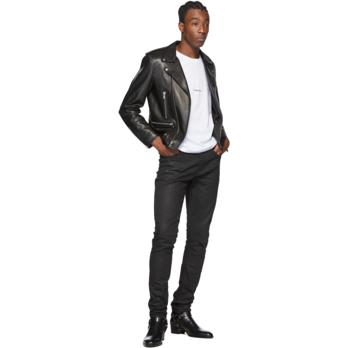 SAINT LAURENT SAINT LAURENT BLACK WYATT HARNESS BOOTS