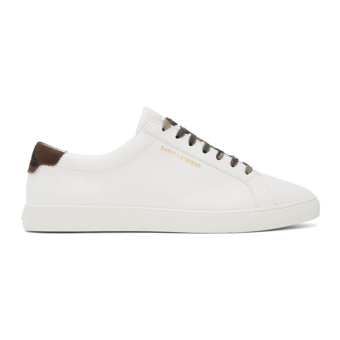 saint laurent andy leather sneakers